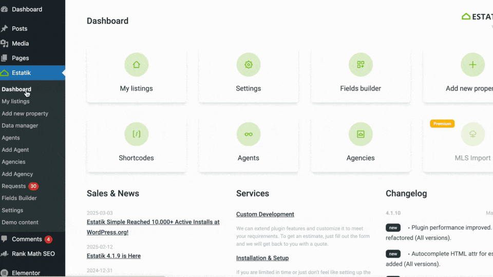 Enable property details at the property box