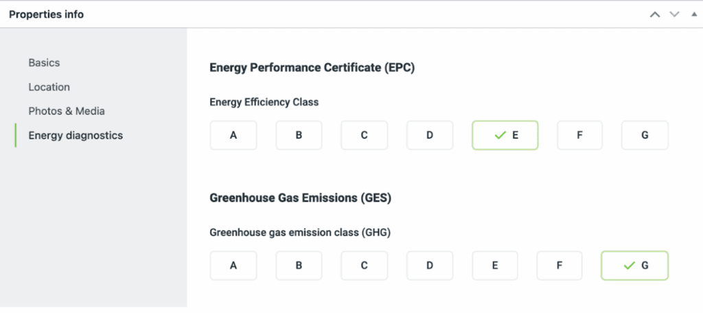Simple version edit form fields